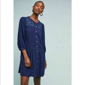 Anthropologie Navy Tunic Dress